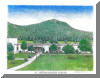 A.C. Reynolds High School, Asheville, NC; pen & ink drawing by Lee James Pantas