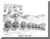 Apple Country, Henderson County, NC; pen & ink drawing by Lee James Pantas