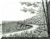 Blue Ridge Parkway; pen & ink drawing by Lee James Pantas