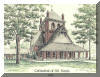 Cathedral of All Souls, Asheville, NC; pen & ink drawing by Lee James Pantas