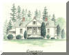 "Connemara" Carl Sandburg Farm, Flat Rock, NC; pen & ink drawing by Lee James Pantas