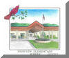 Fairview Elementary School, Fairview, NC; pen & ink drawing by Lee James Pantas