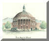 First Baptist Church, Asheville, NC; pen & ink drawing by Lee James Pantas