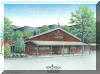Flat Rock Playhouse, Flat Rock, NC; pen & ink drawing by Lee James Pantas