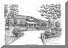 Folk Art Center, Asheville, NC; pen & ink drawing by Lee James Pantas