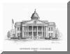 Historic Henderson County Courthouse, Hendersonville, NC; pen & ink drawing by Lee James Pantas