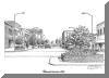 Main Street, Hendersonville, NC; pen & ink drawing by Lee James Pantas