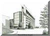 Memorial Mission Hospital, Asheville, NC; pen & ink drawing by Lee James Pantas