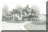 Richmond Hill Inn, Asheville, NC; pen & ink drawing by Lee James Pantas