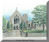 St. James Episcopal Church, Hendersonville, NC; pen & ink drawing by Lee James Pantas
