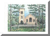 St. John in the Wilderness Church, Flat Rock, NC; pen & ink drawing by Lee James Pantas