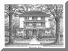 The Waverly Inn, Hendersonville, NC; pen & ink drawing by Lee James Pantas