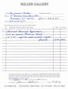 1992 consignment invoice for Girl in Pink to Miller Gallery, Cleveland Ohio for $15,0000