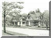 Biltmore Village,  pen & ink drawing by Lee James Pantas