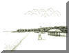 Greenwich Beach,  pen & ink drawing by Lee James Pantas