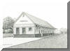 Hendesonville Depot,  pen & ink drawing by Lee James Pantas