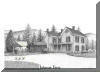 Historic Johnson Farm,  pen & ink drawing by Lee James Pantas