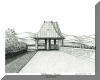Biltmore Estate Teahouse,  pen & ink drawing by Lee James Pantas
