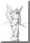 Thomas Wolfe Angel,  pen & ink drawing by Lee James Pantas
