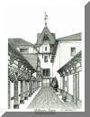 Biltmore Estate Winery Clock Tower,  pen & ink drawing by Lee James Pantas